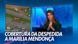 PLANTÃO GLOBO VELÓRIO E ENTERRO DE MARÍLIA MENDONÇA  COMPLETO 06112021 [upl. by Padgett]