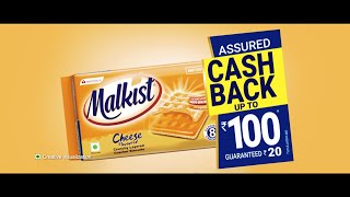 MalkistGuaranteed Cashback Offer upto ₹ 100  Malkist cant resist  HINDI [upl. by Mulcahy7]