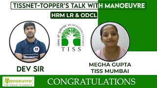 TwT  TISSNET TOPPERS TALK  MEGHA GUPTA  HRM LR amp ODCL  TISS MUMBAI [upl. by Adlay]