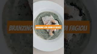 Branzino con crema di fagioli senzaglutine ricettelight cucinasana secondipiatti food [upl. by Carmine483]