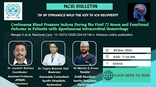 Bulletin  Continuous blood pressure monitoring in Intracerebral hemorrhage [upl. by Snowber811]