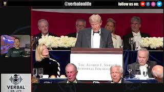 MUST WATCH President Trumps roast at the annual Alfred E Smith Memorial Foundation Dinner [upl. by Buyers]