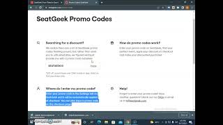 seat geek promo codes [upl. by Airdnaz]