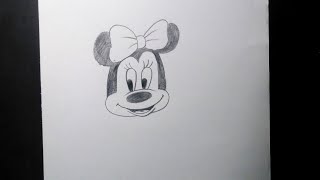 How to make Minnie mouse  Minnie mouse ka drawing  esay drawing [upl. by Aipotu]