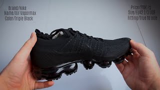 Unboxing  Nike Air Vapormax Flyknit Triple Black [upl. by Hermione139]