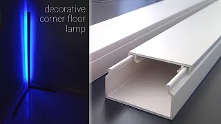 DIY LED Corner Floor Lamp for Living Room from PVC Cable Duct [upl. by Constantina]