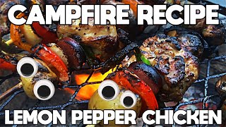 JUICY Chicken Kabobs Campfire Recipe [upl. by Neroc866]