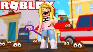 I CLEAN UP POOP  WORST JOB IN ROBLOX [upl. by Ydoj]