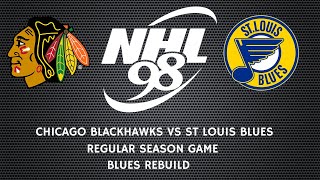 EA NHL 98 Blackhawks VS BluesRegular Season [upl. by Lynden943]