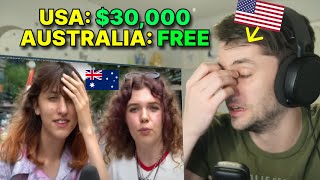 American reacts to US vs Australian Healthcare cost [upl. by Rhoda]