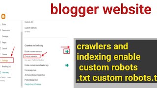 crawlers and indexing enable custom robotstxt custom robotstxt [upl. by Barnaby263]