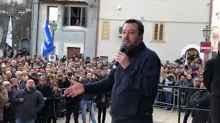 MATTEO SALVINI in diretta da SANT’EGIDIO ALLA VIBRATA TERAMO 03022019 [upl. by Aggri271]