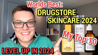 BEST DRUGSTORE SKINCARE 2024  My Top Skincare 2024 [upl. by Ahcurb205]