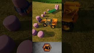 Bale Loading with the JCB farmingsimulator22 argsygaming [upl. by Delores]