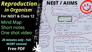 Mind map Reproduction in Organism Class 12 Chapter 1 Best revision in 20 minutes for NEET and AIIMS [upl. by Jann]