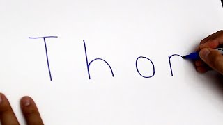 Drawing THOR from his NAME [upl. by Basia]