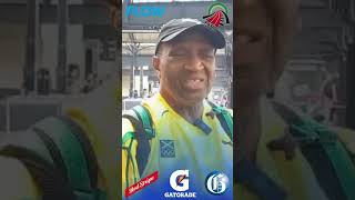 Team Jamaica arriving in Paris for the Olympics Games Full Video [upl. by Anelys791]