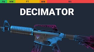 M4A1S Decimator  Skin Float And Wear Preview [upl. by Eelarak54]