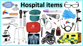 50 HOSPITAL ITEMS 🥼💉  Improve vocabulary amp pronunciation [upl. by Haiacim137]