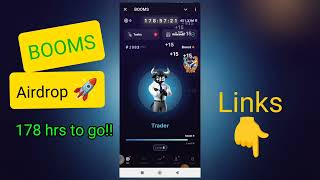 BOOMS Airdrop is coming Participate in amazing rewards links in the description box👌🤞 [upl. by Aklog]