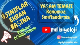 9SINIF YENİ MÜFREDAT BİYOLOJİ YAŞAM TEMASISINIFLANDIRMA tyt biyoloji sınıflandırma mdbiyoloji [upl. by Haynor691]