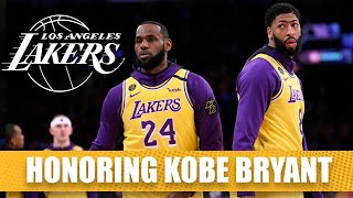 LeBron AD honor Kobe Bryant on ceremonial night in Blazers vs Lakers  201920 NBA Highlights [upl. by Nocam16]