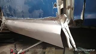 F 150 fabricating lower door skin [upl. by Neivad]