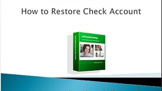 ezCheckPrinting Tutorial How to Restore Check Account [upl. by Ennairda644]