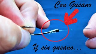 COMO ATAR ANZUELOS para principiantes easy fishing knots [upl. by Hamlin]