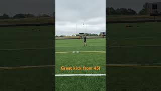 Good height and distance from 45 football kicker highschoolfootball [upl. by Hevak327]