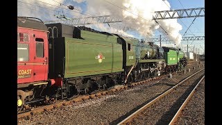 LNER B1 No 61306 amp SR Merchant Navy Pacific No 35018 at Penrith amp Carlisle  WCME  2nd Feb 2019 [upl. by Pascal]