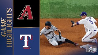 Dbacks vs Rangers World Series Game 2 Highlights 102823  MLB Highlights [upl. by Arahahs498]