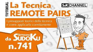 TUTORIAL – Tecnica Remote Pairs Sudoku n20 di Settimana Sudoku 741 [upl. by Cherry]