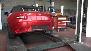 Miata  MX5 ND Original Bastuck sport exhaust sound 4K video [upl. by Nevak193]