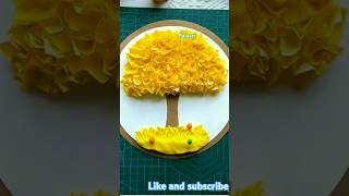 Yellow tree with soft clay art viralvideo art softclay paluart [upl. by Ellohcin122]