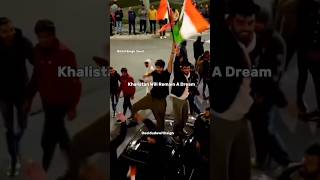 Protest march reaches Canadian Embassy🇮🇳🔥 canada shorts [upl. by Bouldon]