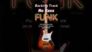 shorts ► FUNK Backing Track  No Bass  Backing Track for Bass [upl. by Oirtemed]