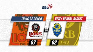 Lions de Genève vs Vevey Riviera Basket  Game Highlights [upl. by Aerdnaxela222]