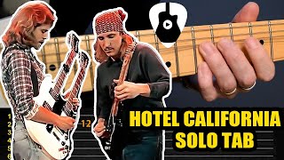 Como tocar el increíble solo de HOTEL CALIFORNIA en guitarra eléctrica  Tutorial con Tablaturas [upl. by Nakhsa]