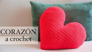 TEJER CORAZÓN A CROCHET  COJÍN [upl. by Ahtreb286]