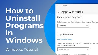 How to Uninstall ProgramsApps in Windows 10 [upl. by Leonard562]