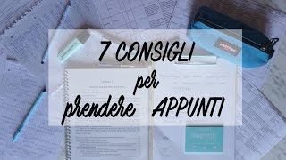 CONSIGLI per prendere APPUNTI [upl. by Llednahs]