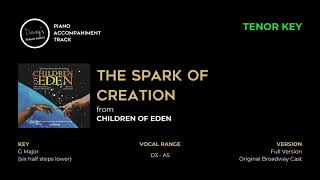 “The Spark of Creation” from Children of Eden TENOR KEY  Piano Accompaniment Track [upl. by Jankey]