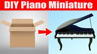 How to Make a Piano with Cardboard  DIY Piano Miniature [upl. by Yvonner]