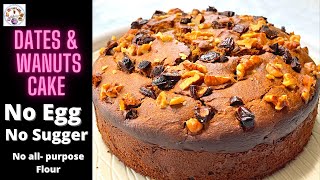 Date Cake Recipe Eggless cake Date and Walnut Cake Best Cake Ever Perfect cake Worlds Best Cook [upl. by Ainaznat768]