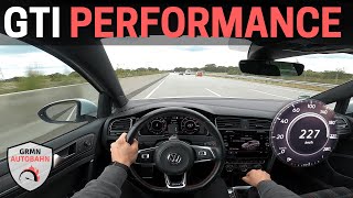 VW Golf 7 GTI Performance 245 HP  TOP SPEED Acceleration AUTOBAHN [upl. by Olney]