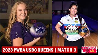 2023 PWBA USBC Queens Championship  Match 3  Maria Jose Rodriguez vs Carlene Beyer [upl. by Silloh443]