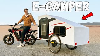 I built a camper for my BIKE [upl. by Naujit]