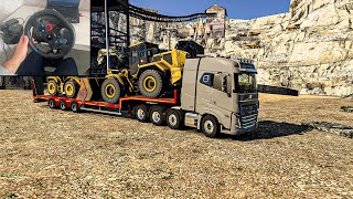 Volvo FH 2022  Transporting Loaders from Quarry  Euro Truck Simulator 2  Logitech G29 Gameplay [upl. by Eolanda]