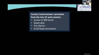 Weber County Commission Work Session Zoom Meeting 082624 [upl. by Bush850]